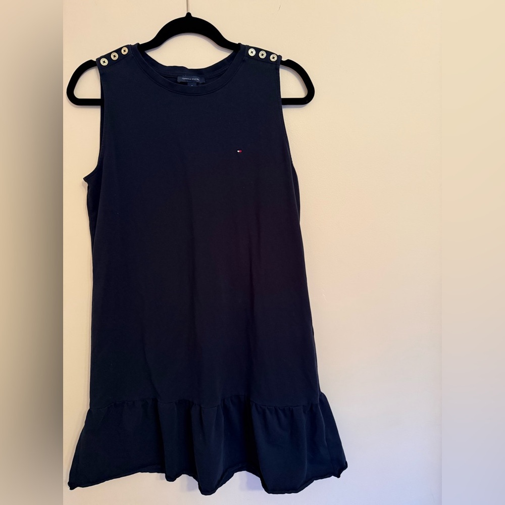 Tommy Hilfiger Dark Blue dress with Button Accent